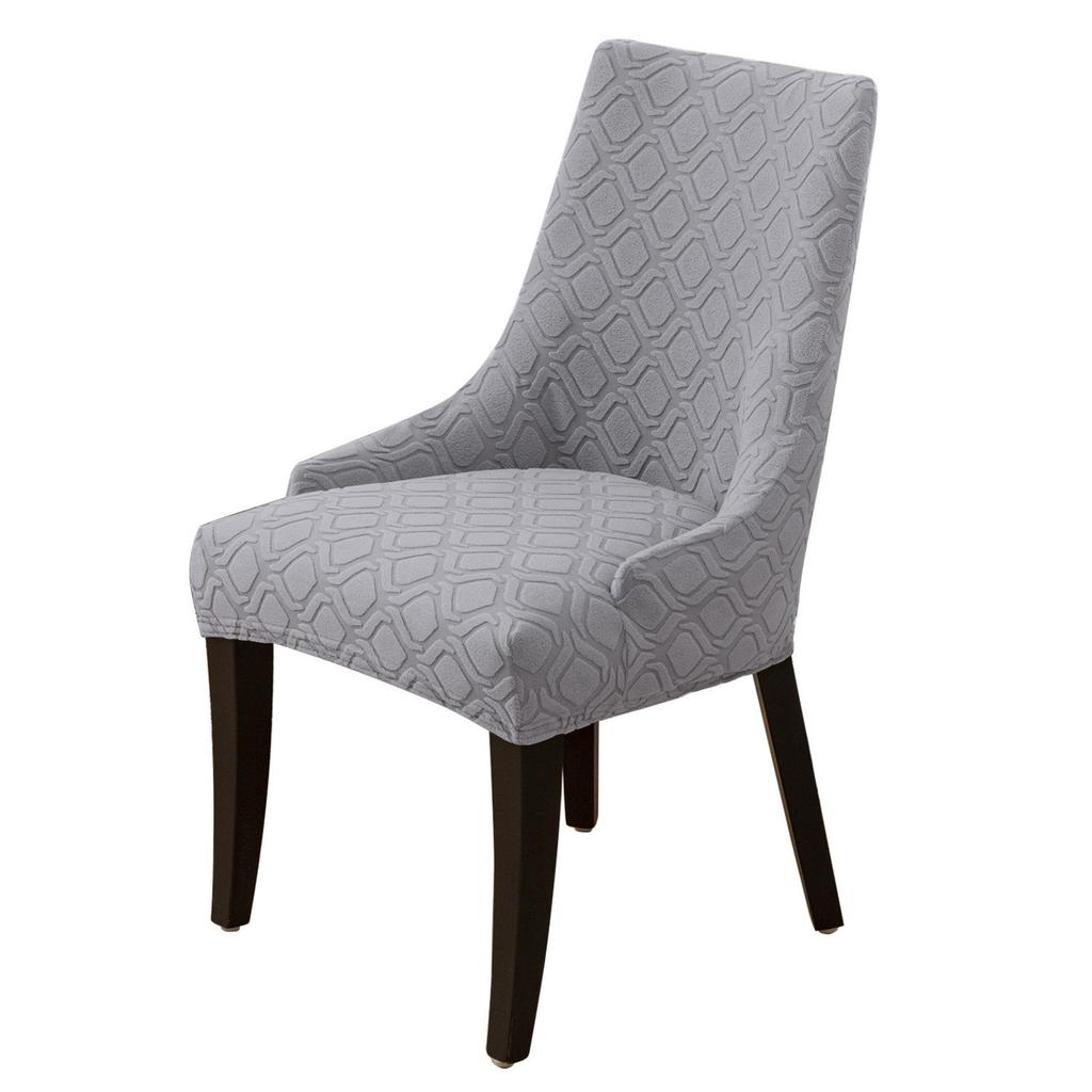 Solid Color Knitted Jacquard Chair Cover for Banquet and Home Decor, Fits Irregular Armchairs