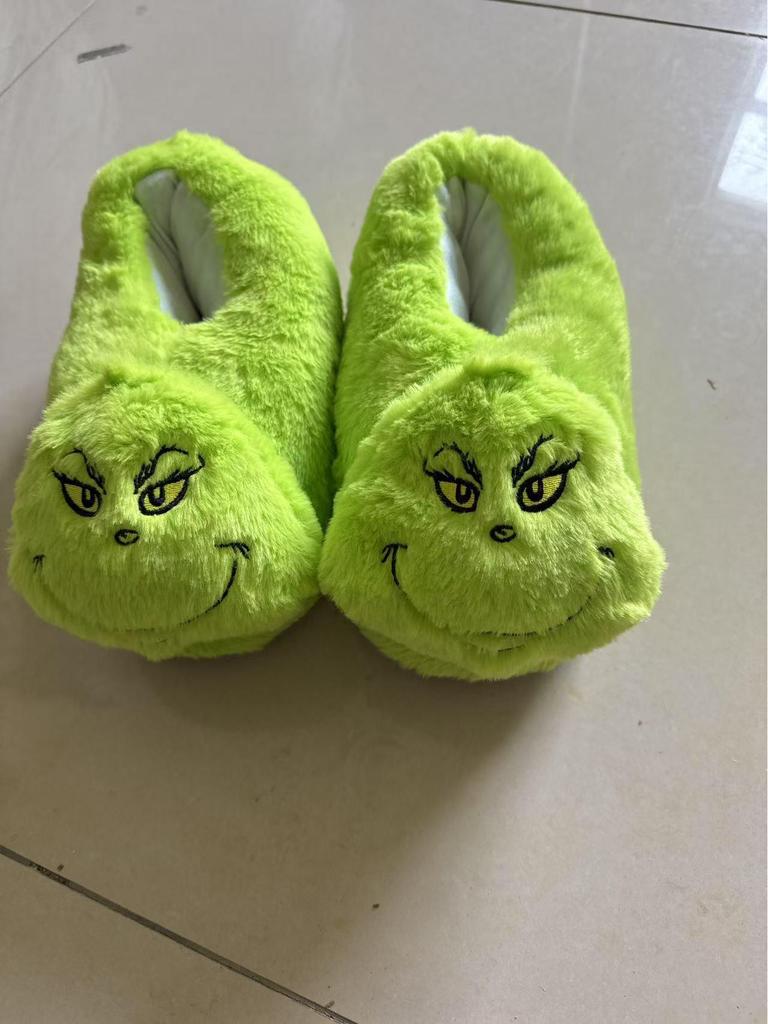 Unisex Plüschfell Winter Hausschuhe mit lustigem Kokosnuss-Design