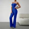 Sexy Eleganter Slim Fit Damen Trägerloser Rückenfreier Jumpsuit Romper Einfarbig Winter Herbst BH