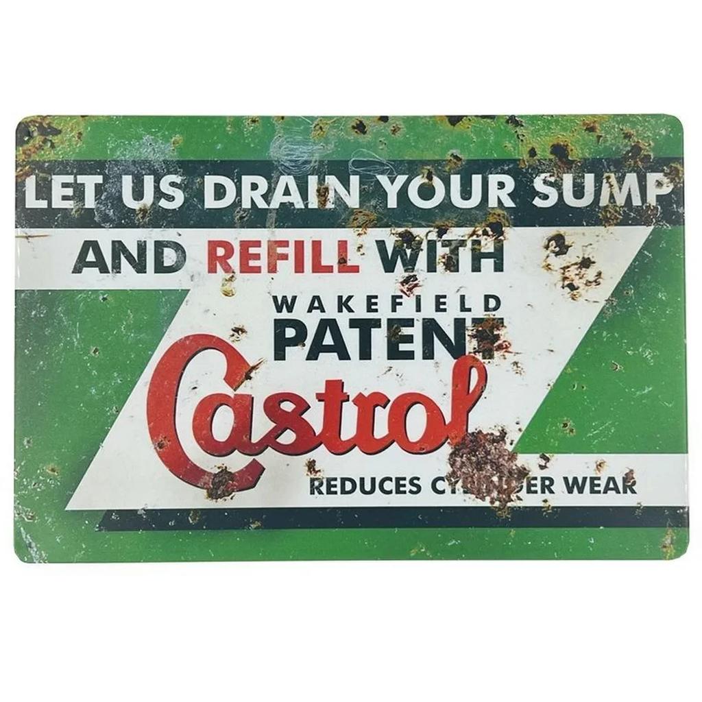 VintageStyle Motor Oil Gas Signs Esso STP Iron Painting Plaques Charming Decor for Cafe Man Cave Interiors