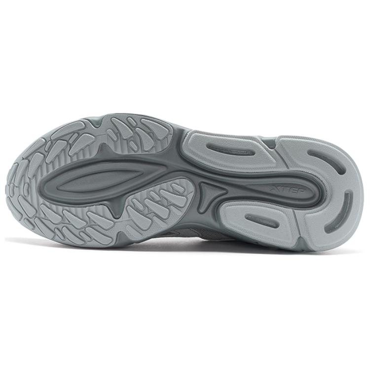 Xtep Comfortable Thick Sole Non-Slip Wear-Resistant Low-Top Dad Shoes Men sneaker Gray 976219320007-3