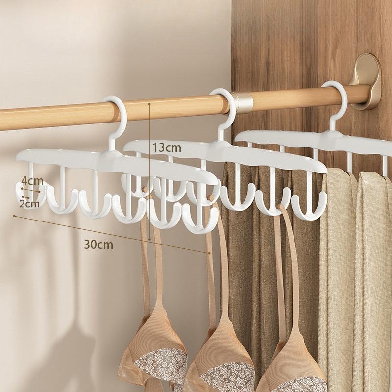 12-Hook Rotating Hanger - Ideal for Ties, Underwear, Vests, and Skirts | A Portable Organizer Suitable for Dorms and Home Storage