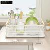 Escurridor De Platos De Cocina De Un Nivel Organizador De Vajilla Estante De Almacenamiento Blanco