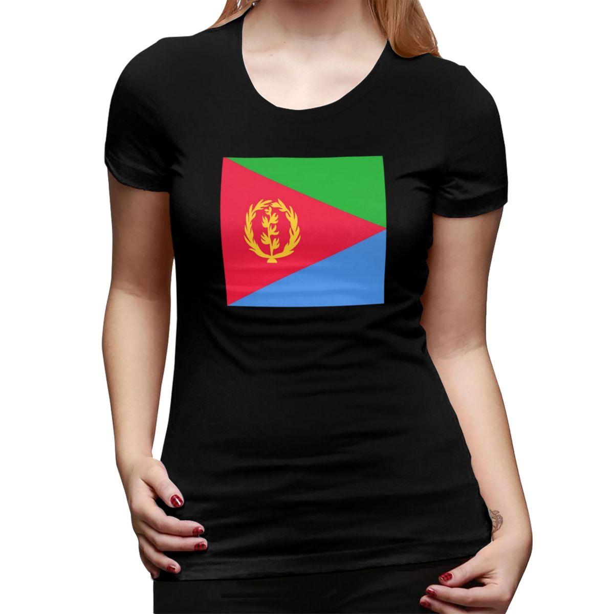 

Eritrea Flag Proud Eritrean TShirt for Women Round Neck Streetwear T Shirts Womens Tees Short Summer Clothes Tops 4XL