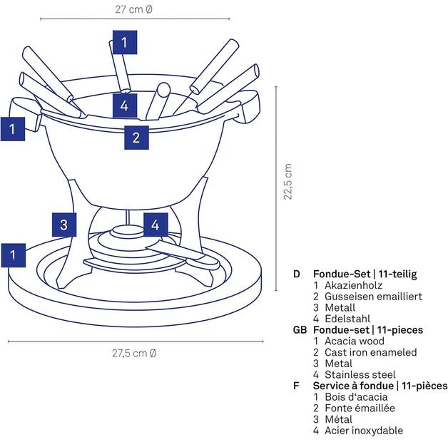 Фондю Kela Country Set 11-tlg. (16644)