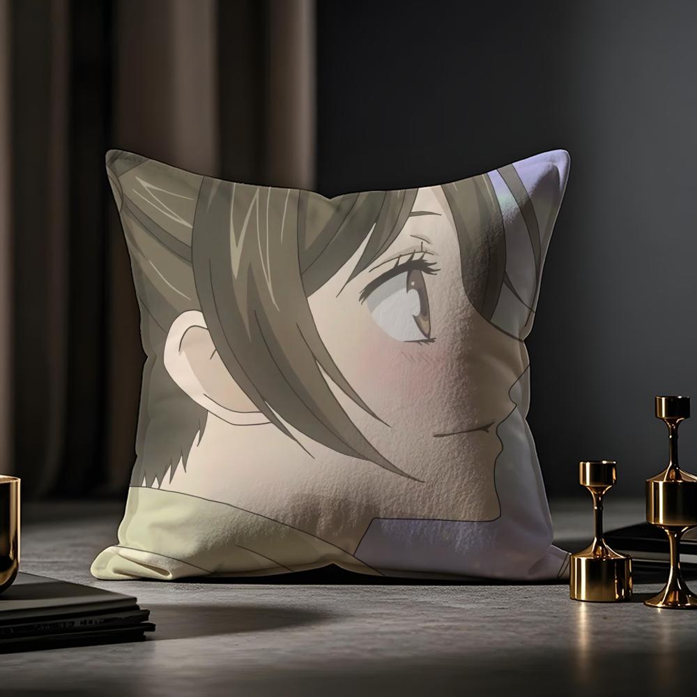 K-Kamisama Hajimemashita Cushion Cover Anti-dustmite Pillowcase Invisible Zipper Silky Short Plush Sofa Cushion Cover