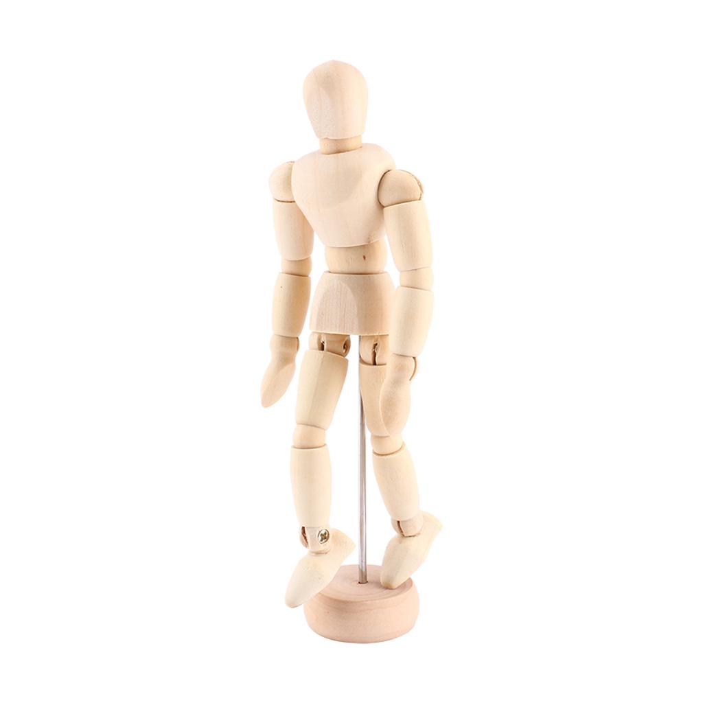Mannequin Model, Articulated Wooden, Learning Shadows and Lights, Suitable for Photographic Props, Desk Toy, 4.5 Inch