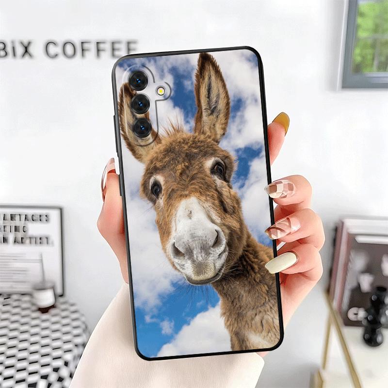 Funny Donkey Animal Soft Phone Case for Samsung A17 A37 A57 A16 A26 A36 A56 A15 A25 A35 A55 A14 A24 A34 A54 A13 A23 A33 A53 A52