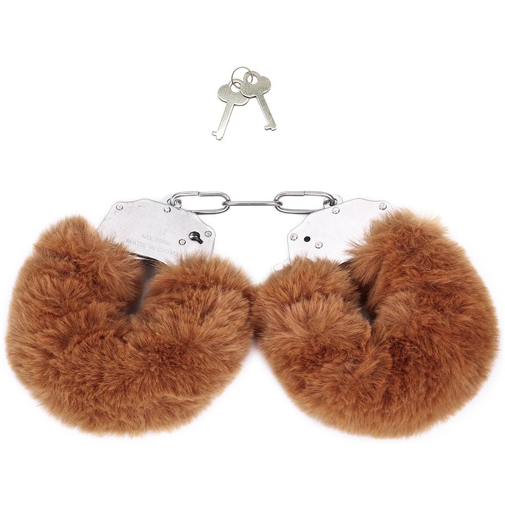 Plush Handcuffs Metal Alternative Tools Shackle Handcuffs SM Training Equipment Binding Adult Sex Toys for Women and Couples