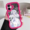 Date a Live Mio Takamiya Wavy Edge TPU Mobile Phone Case for iPhone 17 16 15 14 13 12 11 Air Pro Max Plus Colorful Cover