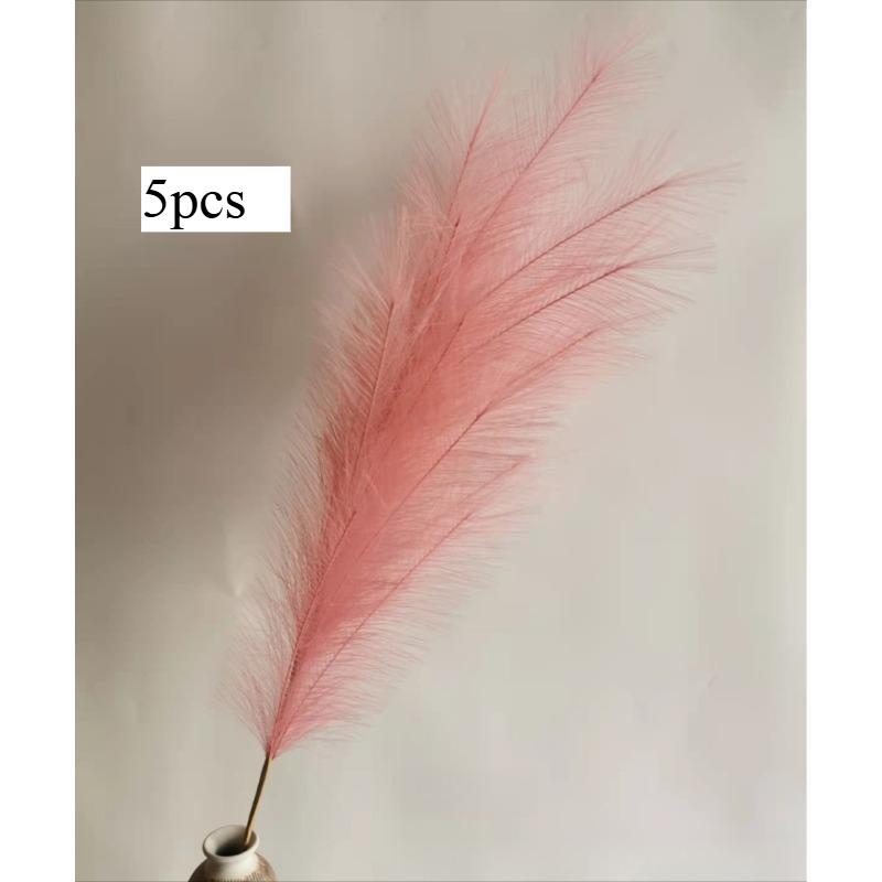 5pcs Extra Large Pampas Grass Stems 120cm Fluffy Artificial Silk Reed for Boho Home Wedding Decor