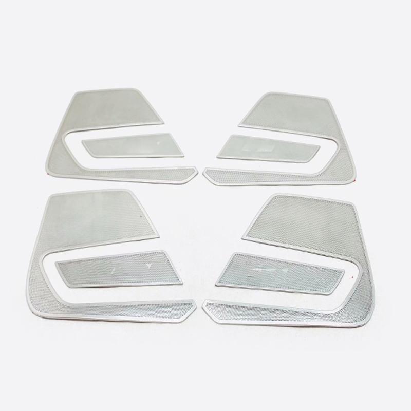 For VW Volkswagen Atlas Teramont 2017- Interior Speaker Cover 4 Door Loudspeaker sound Pad Trim door handle bowl cover