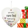 Christmas Ornament Heart-Shaped Friendship Acrylic Ornaments for True Friends Christmas Decor Ornaments for Family Friends