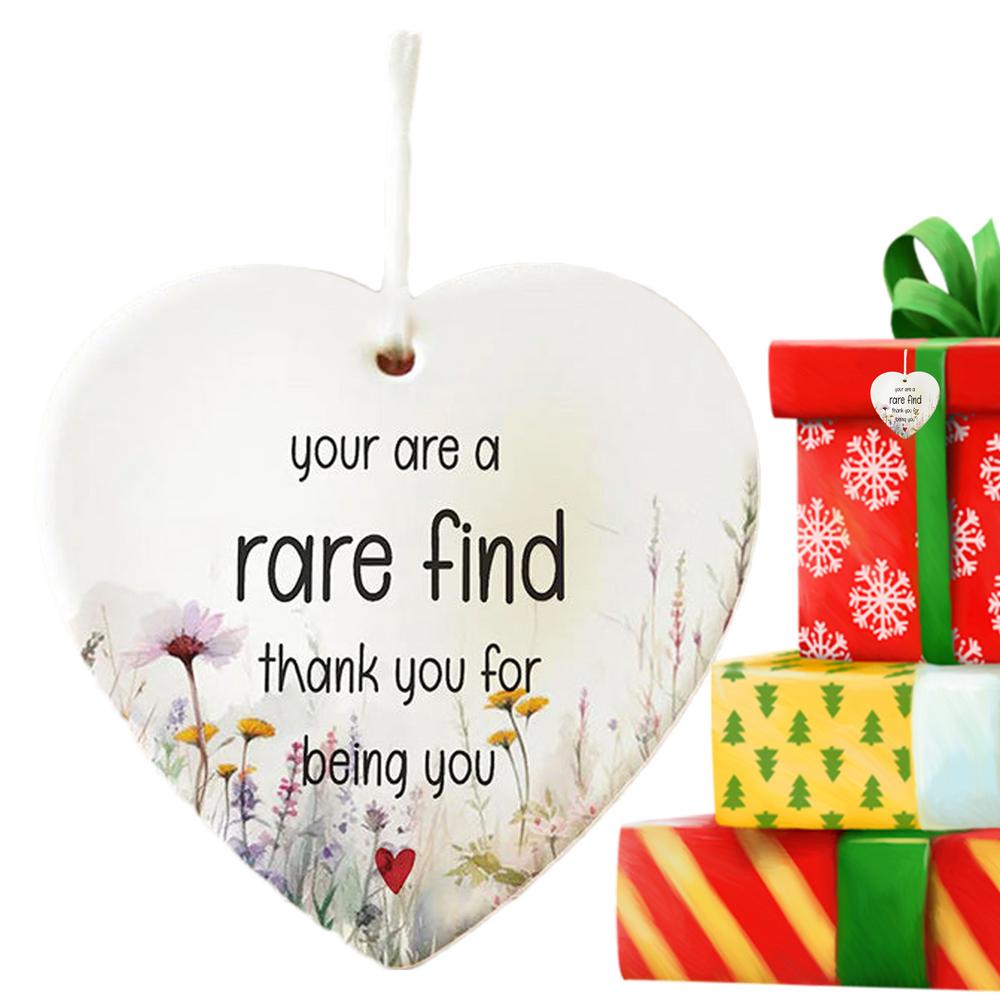 Christmas Ornament Heart-Shaped Friendship Acrylic Ornaments for True Friends Christmas Decor Ornaments for Family Friends