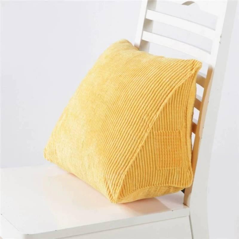Office Corduroy Cushion Pillow With Removable Cover For Lumbar Support And Car Seat Comfort
