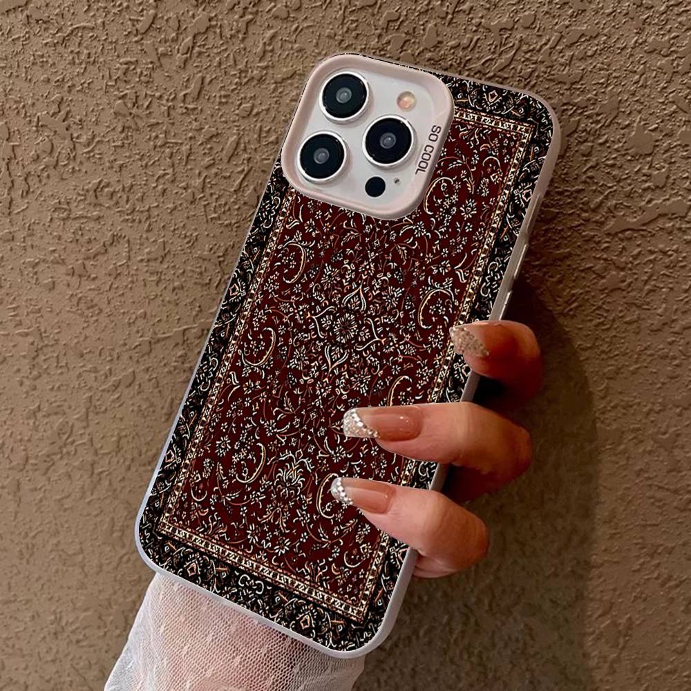 Persian Carpet Floral Phone Case for Samsung Galaxy A37 A57 A17 A07 A16 A06 A35 A55 A25 A05S A15 A56 A54 A36 A34 A24 A26 4G 5G
