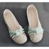 New Pearl Decorated Soft Bottom Flat Women's Shoes Spring Casual Breathable Lightweight Cotton Upgraded Version Fairy Style