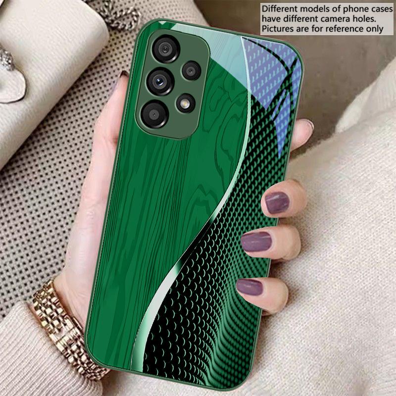 Wood grain mesh black For Samsung S8 S9 S10 20 U ltra S21 Pro S22 Plus S23 FE S24 Ultra 22 S25 Edge S25Ultra Glass Phone Case