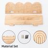 Multi Tier Wall Plant Holder Solid Wood Wooden Wall Shelf  Blank Wall Space