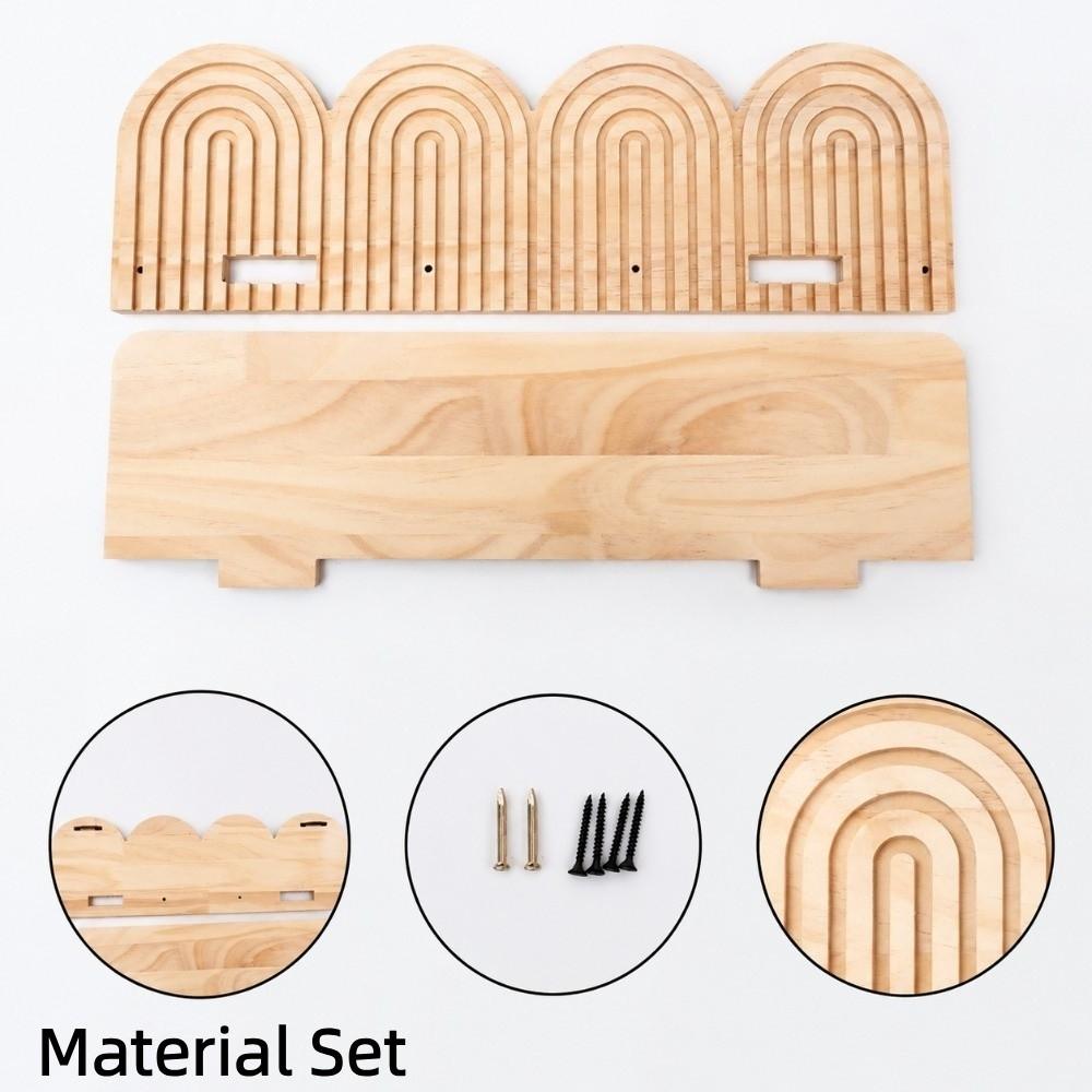 Multi Tier Wall Plant Holder Solid Wood Wooden Wall Shelf Blank Wall Space
