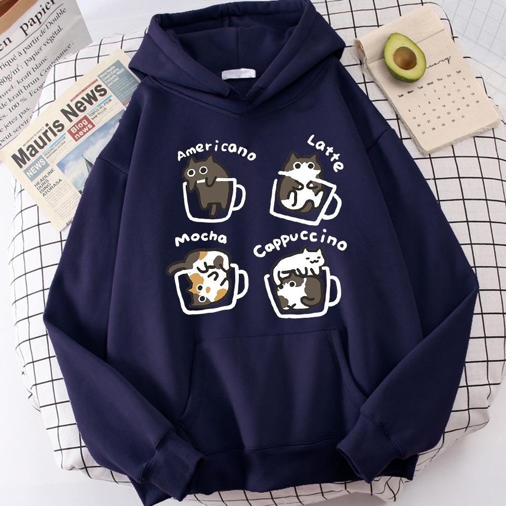

Five Little Cats Playing in The Cup Autumn Hoodies Mens Women Street Harajuku Sweatshirt Daily Hoody Fashion Winter Clothing 3XL