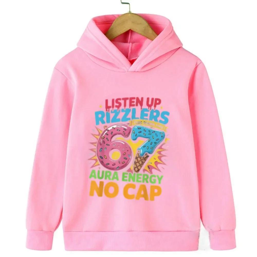 Spring Autumn 67 Children's Hoodie Kids Casual Boys Girl Pullover Fashionable and Funny Comfortable Sweatshirt Hoodies Coat