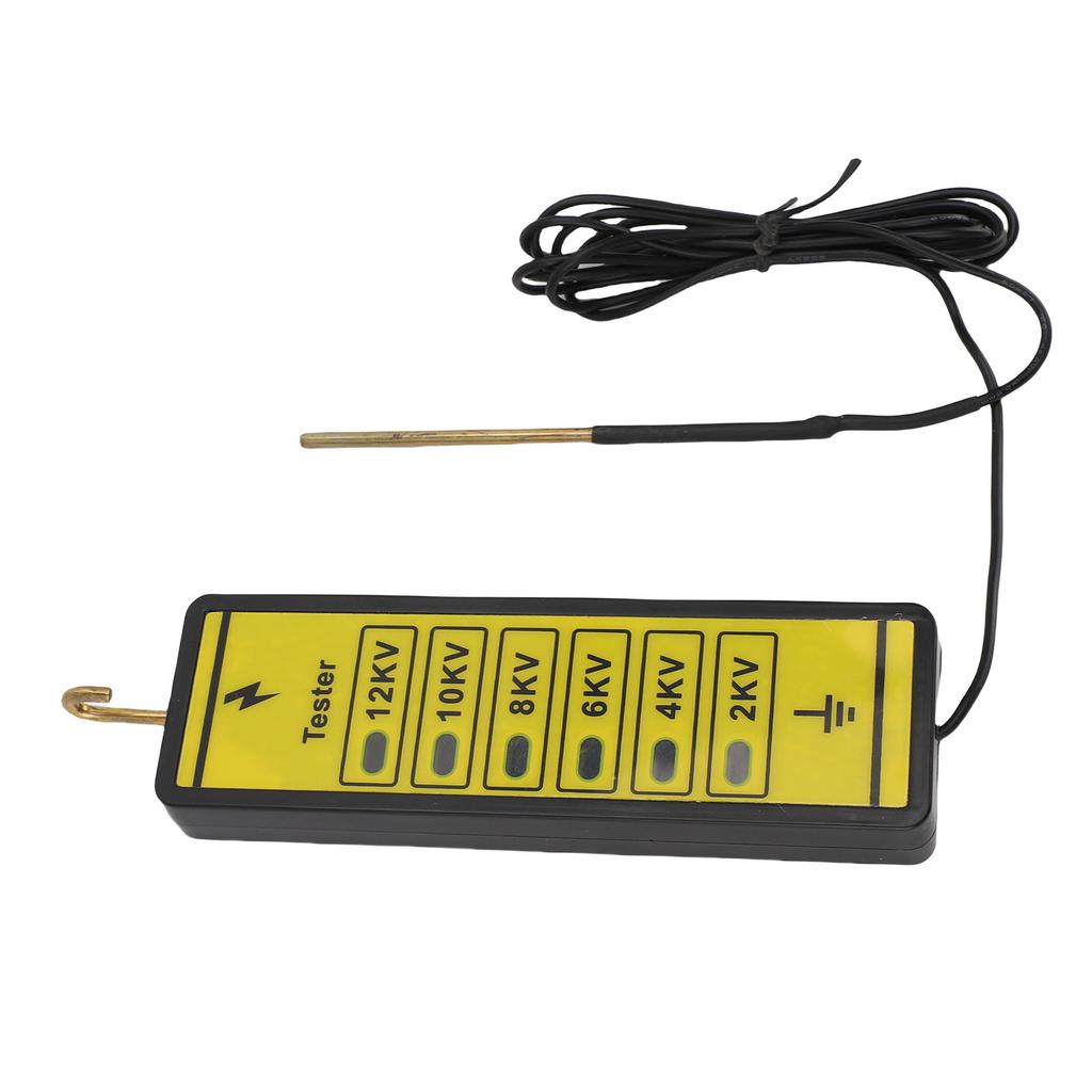Portable Electric Fence Voltage Tester 12kv Electric Fence Voltage Fault Finder with 6 Indicator Lights for Farm