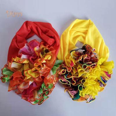Dilara Big Flower Breathable Collar Scarf Neckerchief Ring Neck Wrap