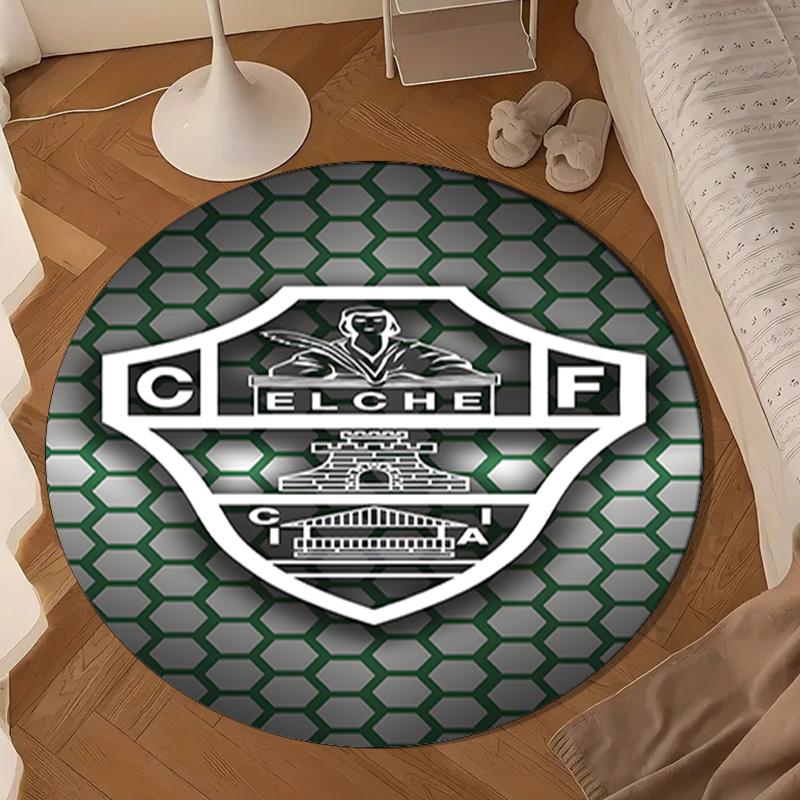 Football Elche Crest Design Round mat Home Decor, Chair rug For livingroom,Bedroom, doormat home decor Birthday Gift Christmas Gifts