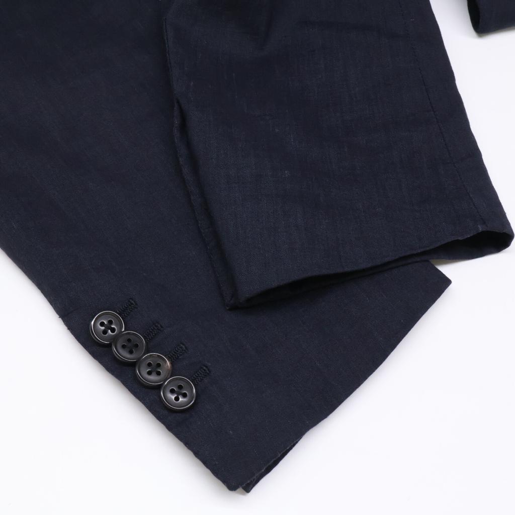 HERMES G19821 Linen 2B Jacket Jacket 46 NavyUsed