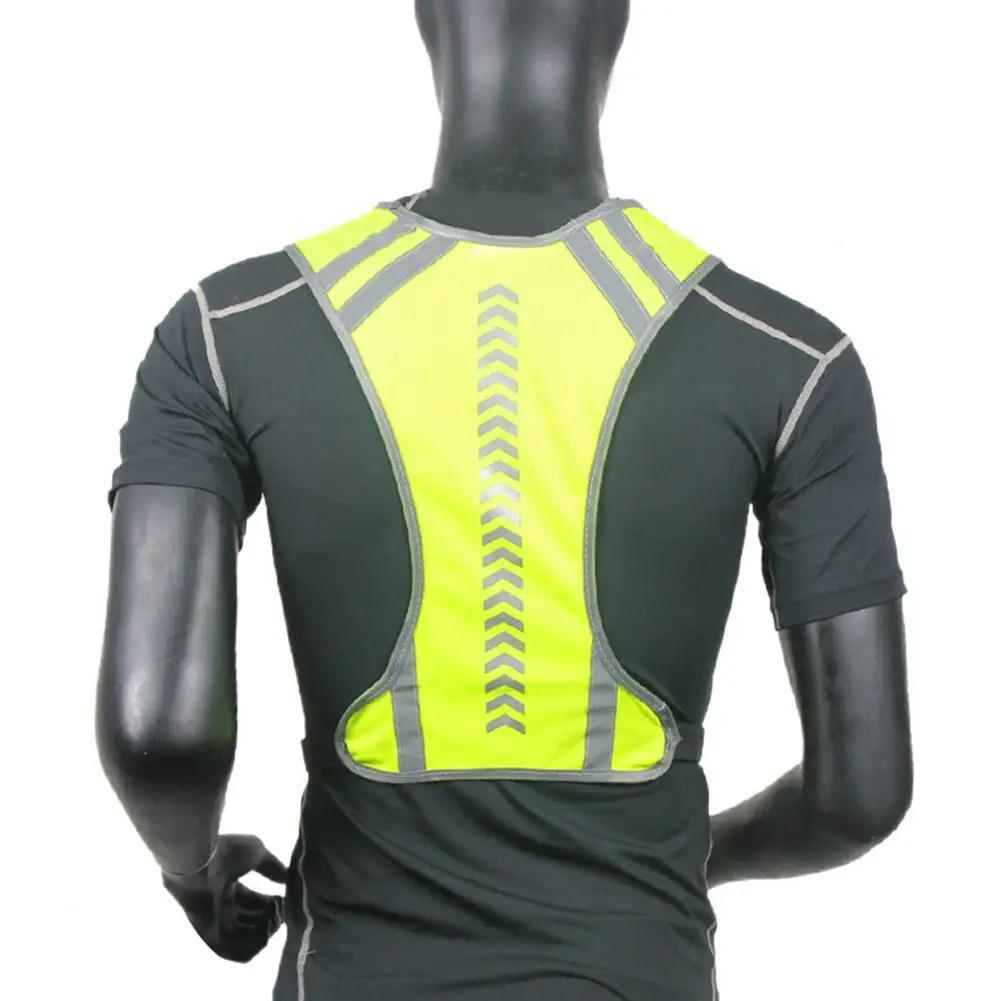 Reflective Night Running Vest High Visibility Reflective Vest Safety Vest With Elastic Strap For Night Hiking Cycling