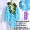 12pcs Thick Wisteria Flowers Fake Wisteria Hanging Flowers Artificial Wisteria Flowers Ceiling Flower Plants Exterior Decoration