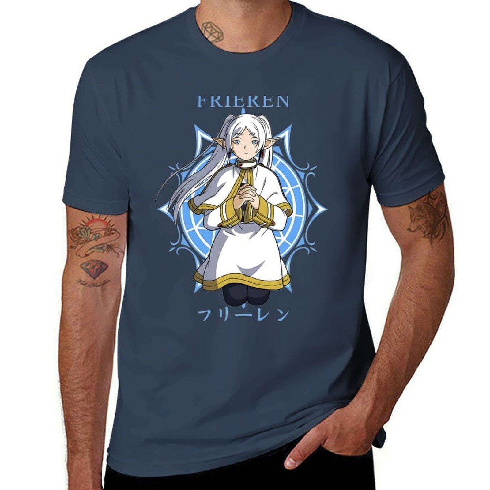 Frieren Tshirt Casual All Match Short Sleeve Tshirt S
