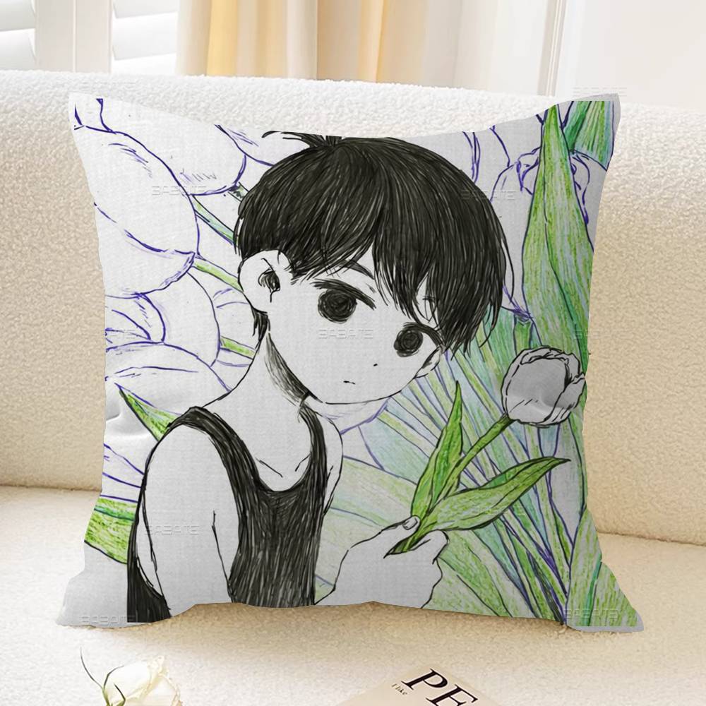Hot Game Omori Cushion Cover Car Throw Pillow Case For Sofa Car Christmas Gift Xcm Xcm