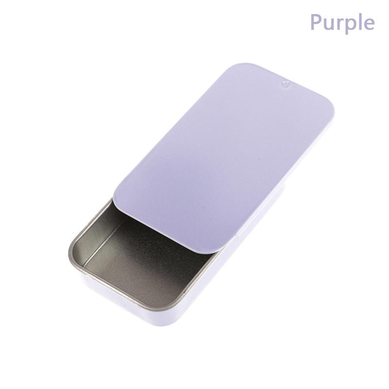 1PCS Small Empty Metal Tin Silver Black Rectangular Flip Storage Box Case Organizer for Money Coin Candy Key Container Jar Cans