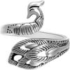 Adjustable Open Ring Women Men Vintage Design Sterling Animal Motif Finger