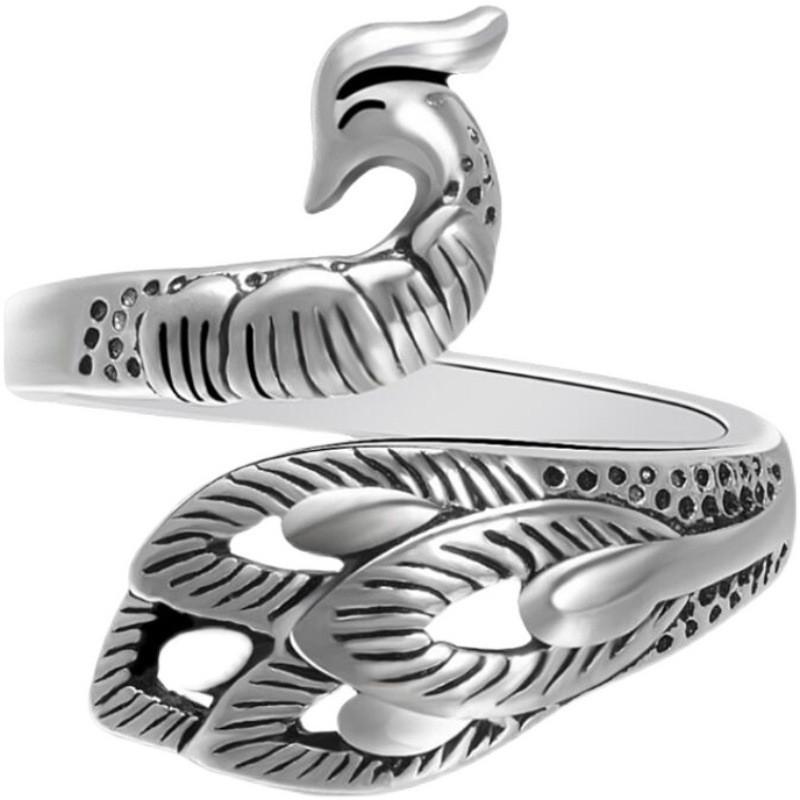 Adjustable Open Ring Women Men Vintage Design Sterling Animal Motif Finger