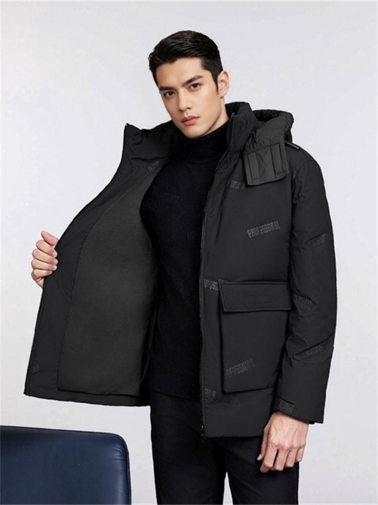Brand Men's Winter Letter Print Thick Warm Down Jacket Y4L27300