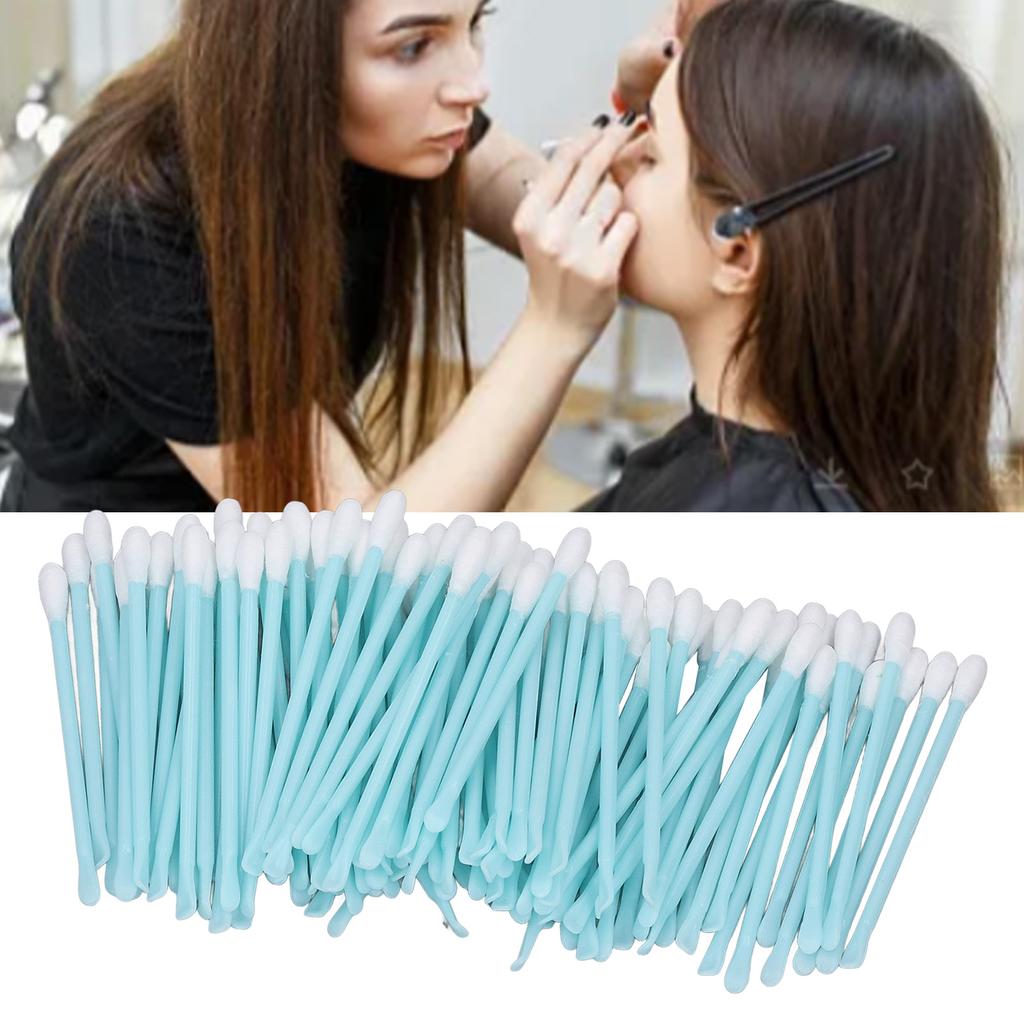 100PCS 2 In 1 Cotton Swabs Double Head Cleaning Ear Scoop Cotton Swab Disposable Makeup Remover Tool with Storage Box