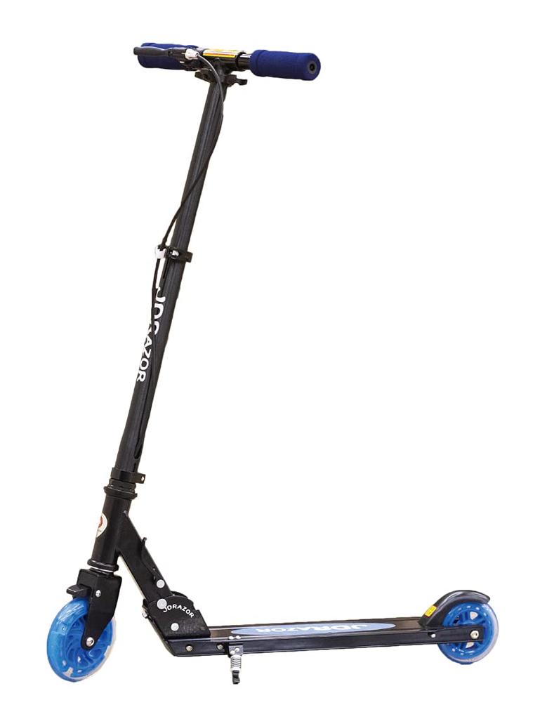 JD RAZOR Kick Scooter with Hand Illuminated LED Adjustable 90kg Weight Perfect Gift for Adults and Kids MS-205RB-St Stand, Brake, Wheels, Height,