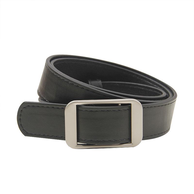 Lazy Piercing Belt, Men and Women, Simple Non-porous Belt Ins, Korean Style Fashion Belt Jeans Belt