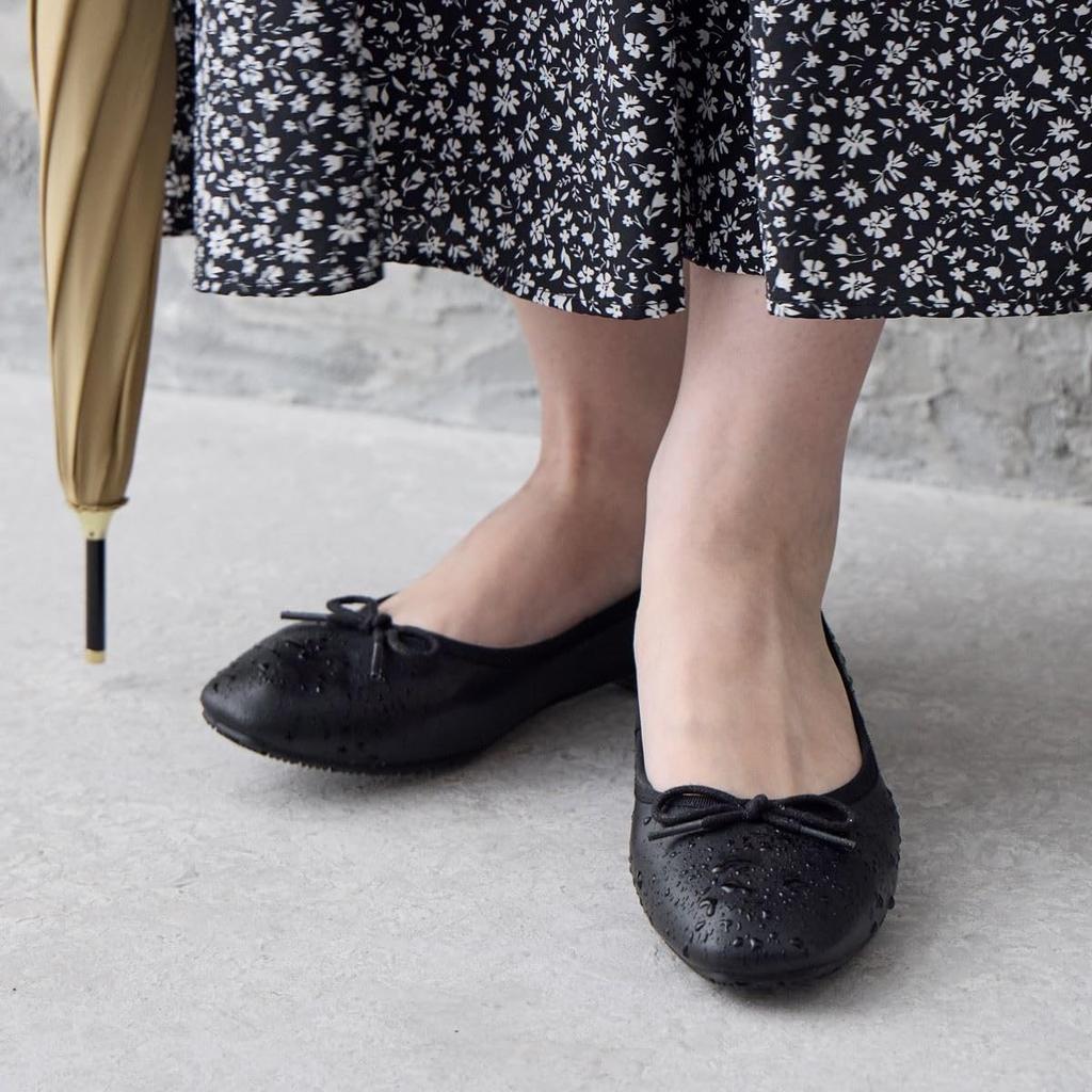 Himiko Ballerines plates à ruban imperméables / 644101 Noir 235