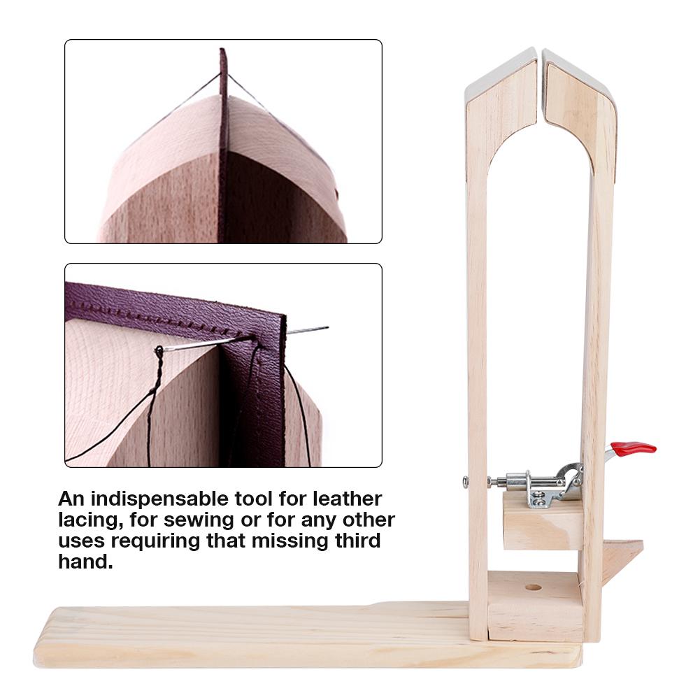 Buche Leder Halteklammer Holz Werkzeuge für DIY Nähen Nähen Schnürung Behandlungen Handwerk