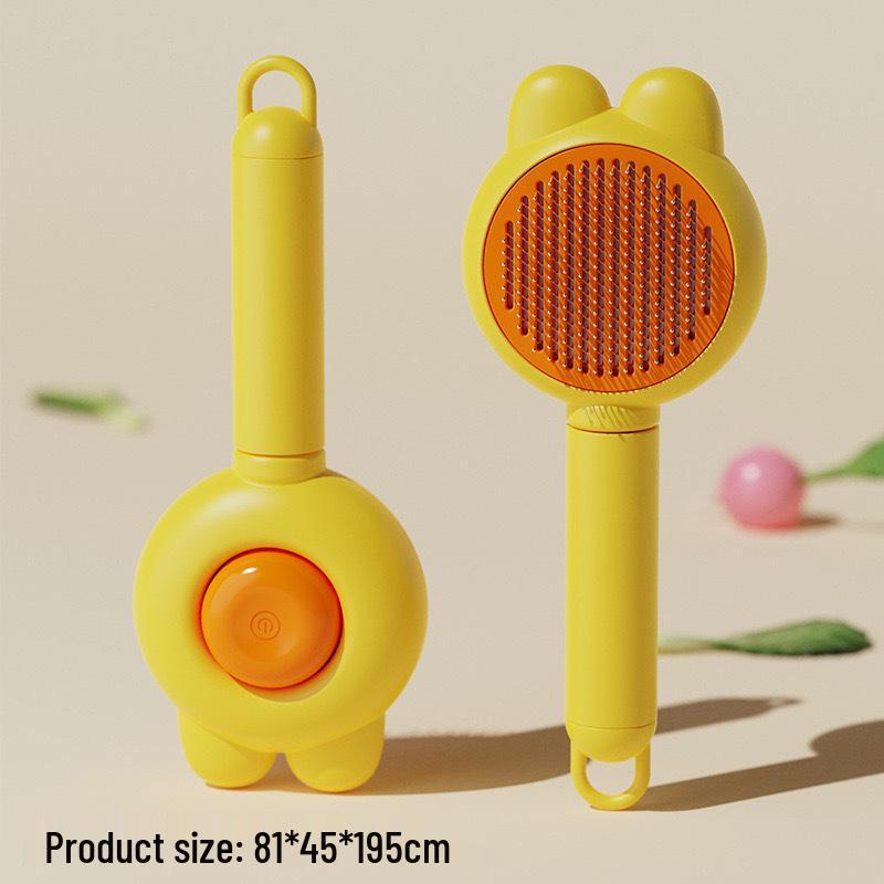 

Pet Grooming Self-Cleaning Comb - Fine-Toothed Hair Remover & Knot Opener for Cats and Dogs Default