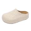 Autumn Winter Women's Sheepskin Mules Slippers Thick Bottom Hair Wrapped Head Lazy Shoes Fashionable Slip-On Boots