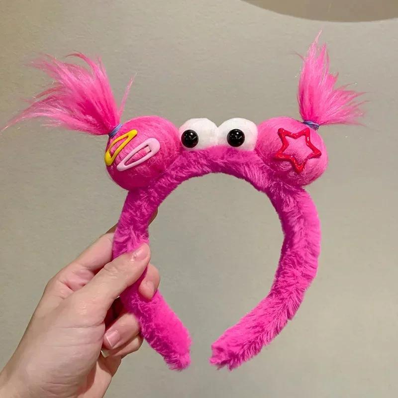 1/2PCS Girls Plush Hairband Clown Doll Design Funny Hair Clip for Christmas Gift Children Cosplay Collection Party Hair Decor