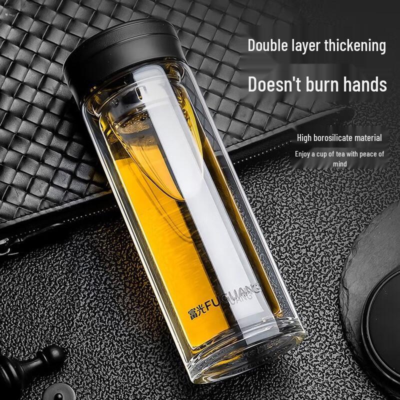 Fuguang Double Wall Glass Mug