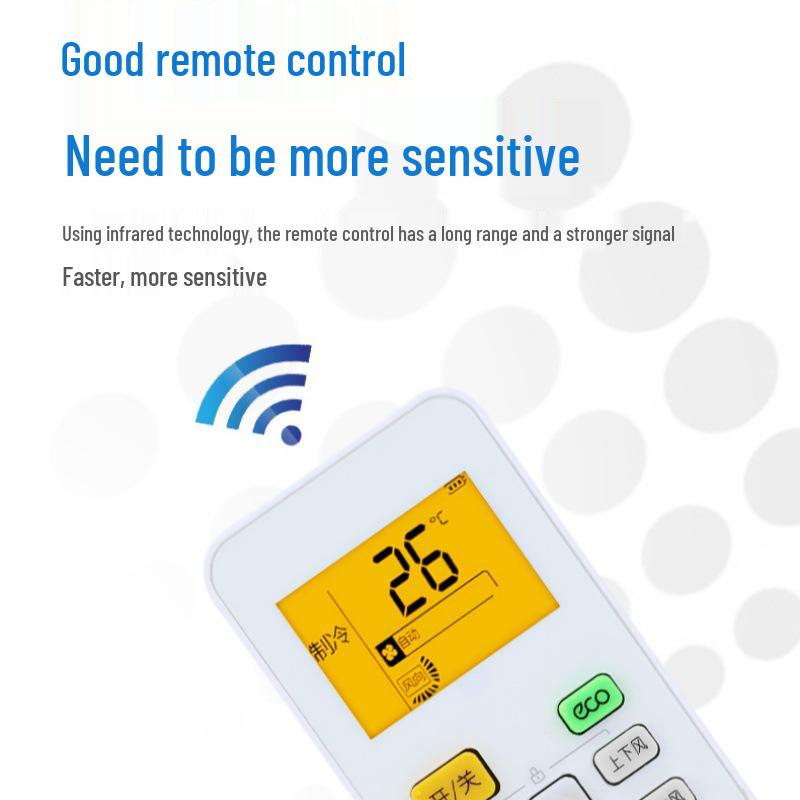 

RN02S6 Universal Remote for Hualing Midea Large-Screen AC Models: N8HE1, N8HL1, N8HA3