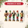 5x Christmas Nutcracker Hanging Ornaments Tree Decorations Puppet Wooden for Table Decor
