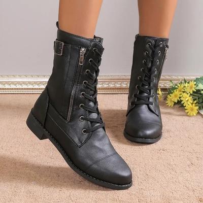 Retro Boots for Women Winter New Hot-selling Versatile and Comfortable Large Size Short Boots Thick Heel Knight Boots
